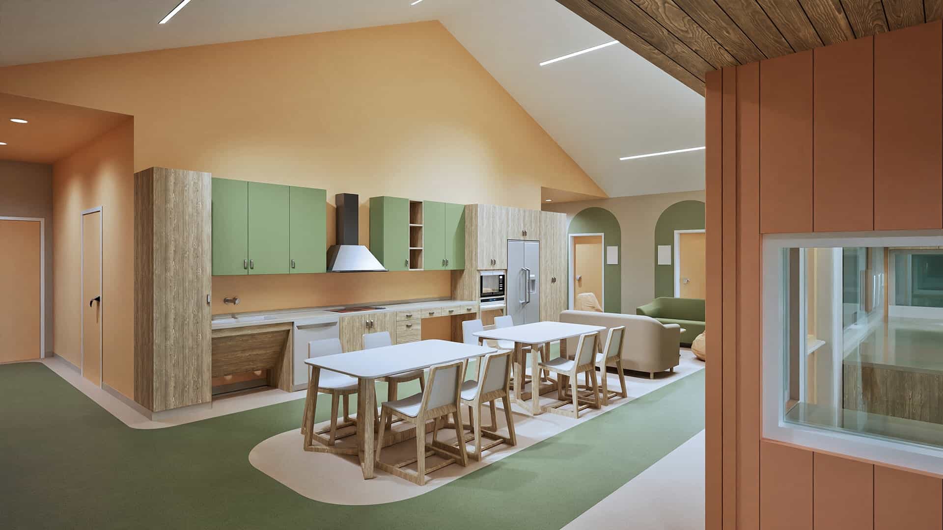 PQH Housing DanielKidsMidviewCottage Kitchenette