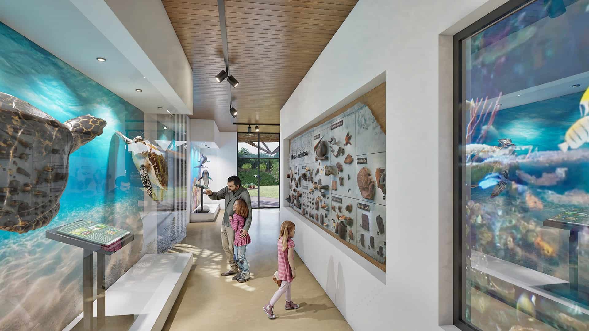 PQH Public Municipal FlaglerECODiscoveryCenter ExhibitionHallandAquariumView(1)