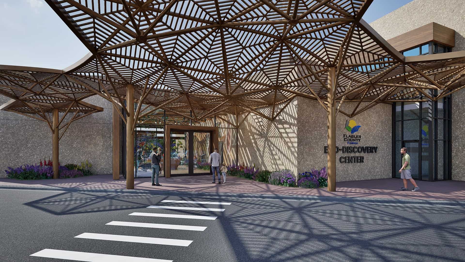 PQH Public Municipal FlaglerECODiscoveryCenter MainEntrance(1) CanopyView